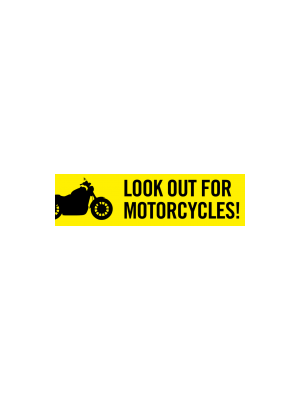 Look Out For Motorcycles Bumper Sticker