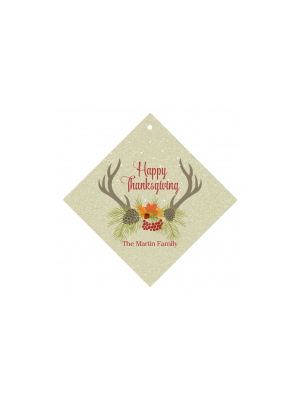 Thanksgiving Deer Wine Hang Tags