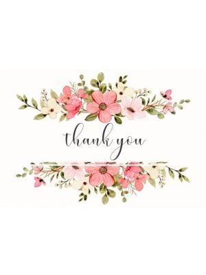 Floral Thank You Mini Wine Labels