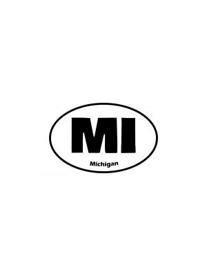 Michigan Oval Stickers