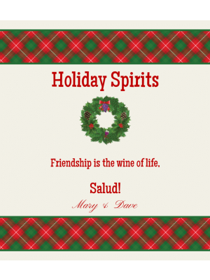 Christmas Spirit Wine Label