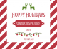 Striped Hoppy Holidays Beer Can Label