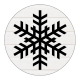 Country Snowflake Circle Sticker