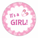 It's a Girl Circle Sticker