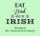 Eat Drink And Be Irish Beer Label