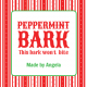 Peppermint Strip Food Label