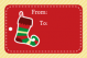Christmas Stockings Gift Tag Sticker
