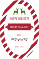 Striped Hoppy Holidays Oval Beer Labels