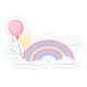 Pastel Rainbow & Balloons Sticker