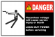 Hazardous Voltage Lock-Out Safety Label