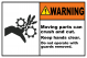 Moving Parts Can Crush & Cut Safety Label