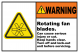 Rotating Fan Blades Lock-Out Safety Label