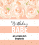 Birthday Babe Wine Label