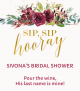 Sip Sip Hooray Bridal Wine Label