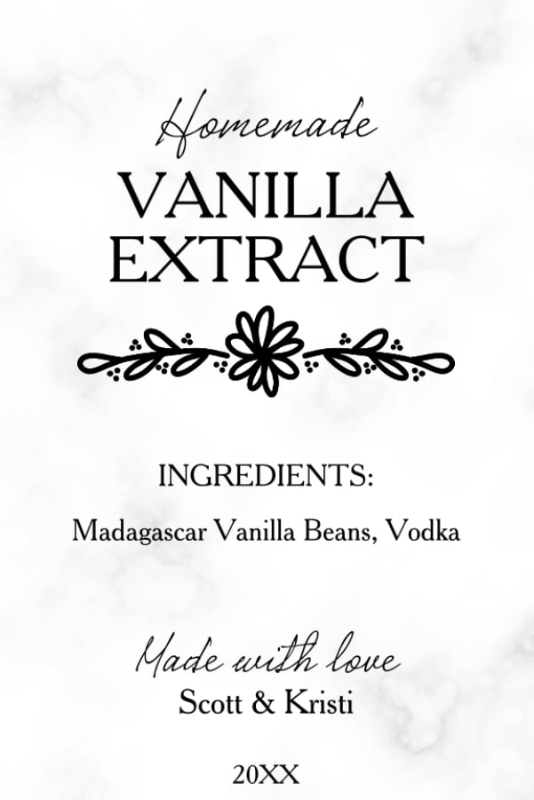 homemade-vanilla-extract-food-label for Free Printable Vanilla Extract Labels Homemade Vanilla Extract Food Label for Free Printable Vanilla Extract Labels