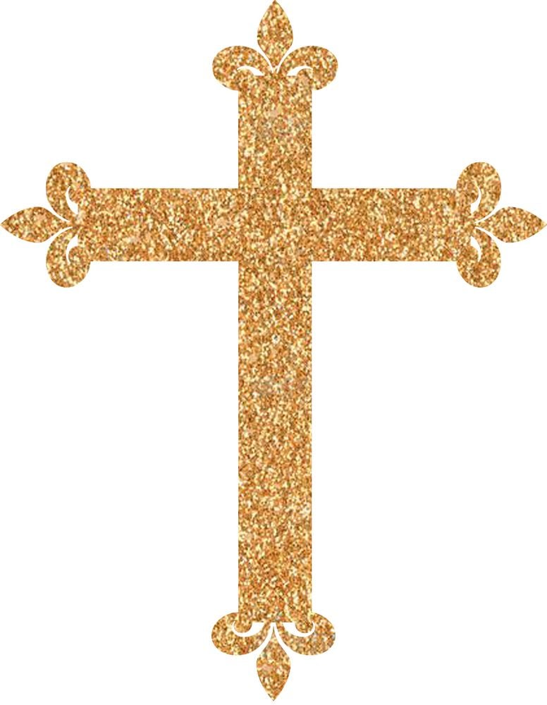 Glitter Cross Champagne Label