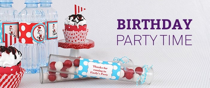 birthday party labels for
