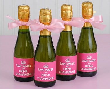 champagne party favor stickers