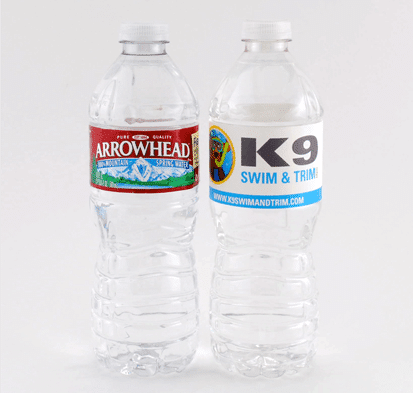 custom labeled arrowhead bottle