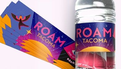 custom water bottle labels for parties, events and business promotions